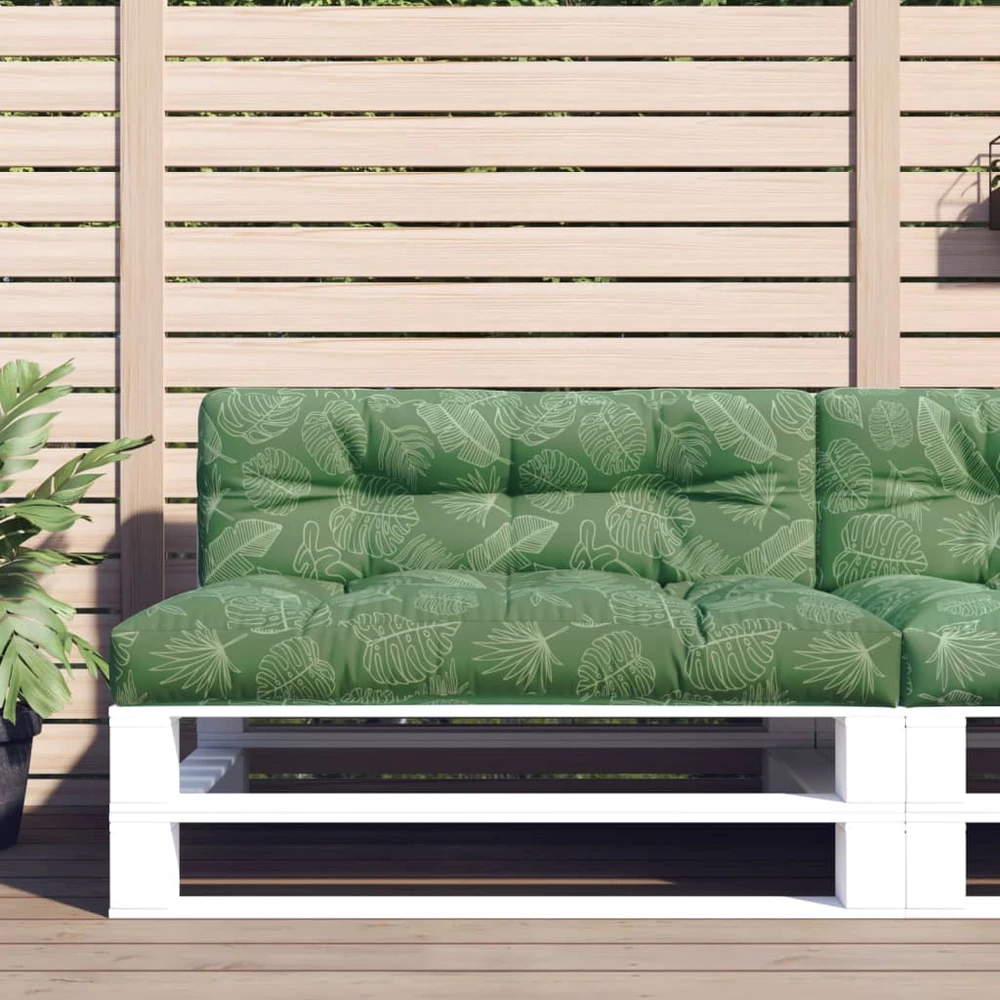 Paletės pagalvėlė, 120x40x12cm, audinys, su lapais