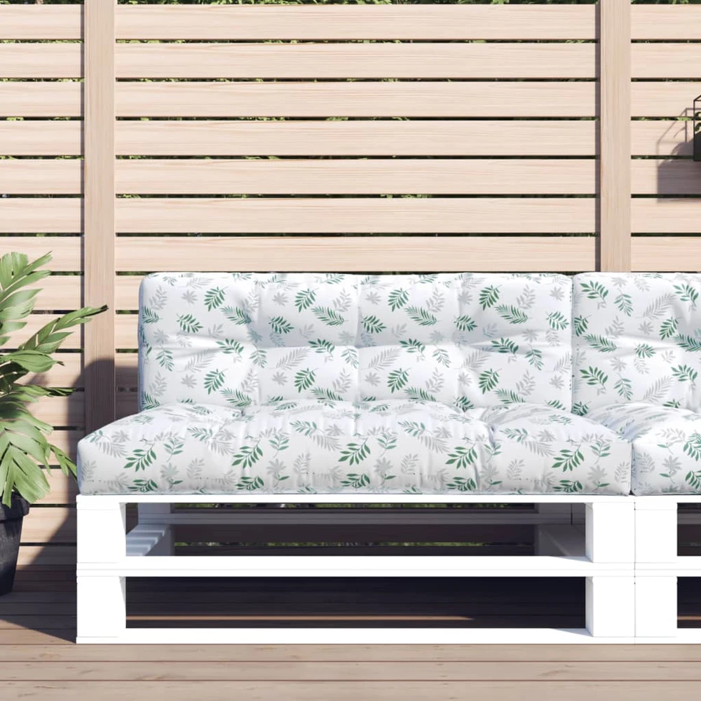 Paletės pagalvėlė, 120x40x12cm, audinys, su lapais