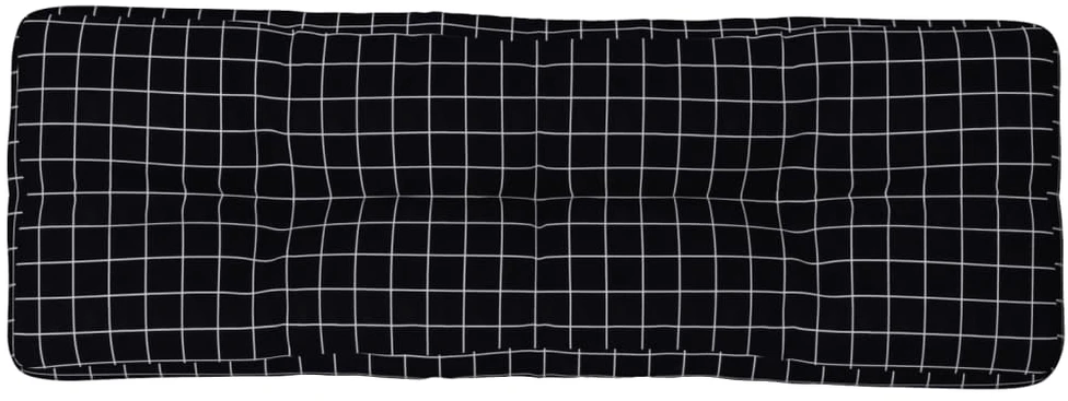 Paletės pagalvėlė, juoda, 120x40x12cm, audinys, languota
