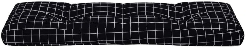 Paletės pagalvėlė, juoda, 120x40x12cm, audinys, languota
