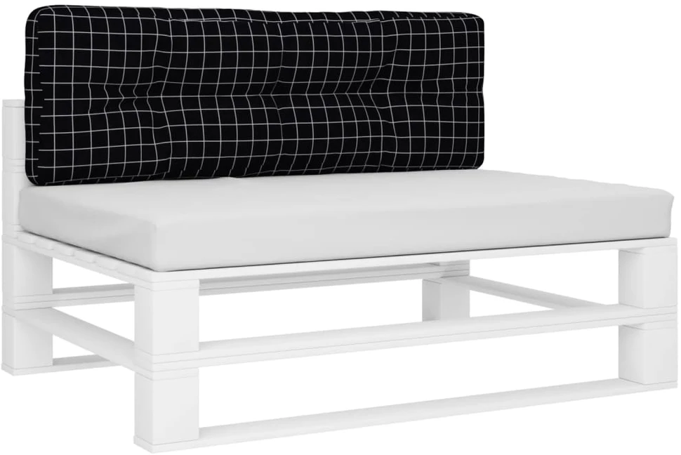 Paletės pagalvėlė, juoda, 120x40x12cm, audinys, languota
