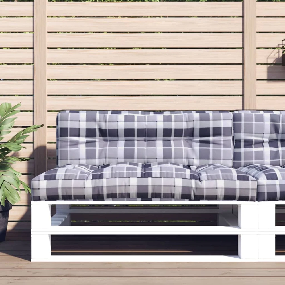 Paletės pagalvėlė, pilka, 120x40x12cm, audinys, languota