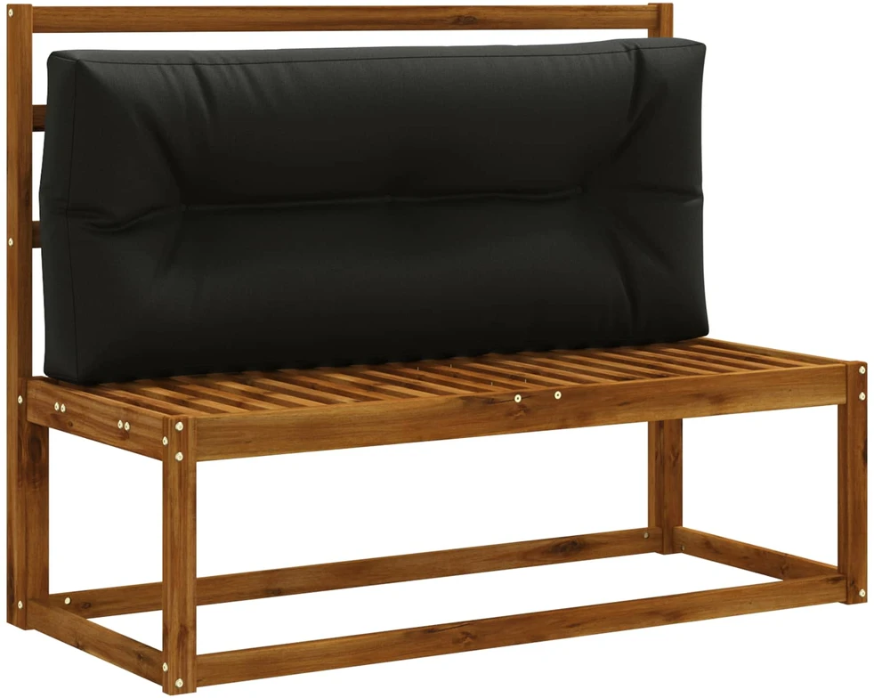 Pallet atlošas VIANEN 100% poliesteris Juoda 120 x 60 x 12 cm