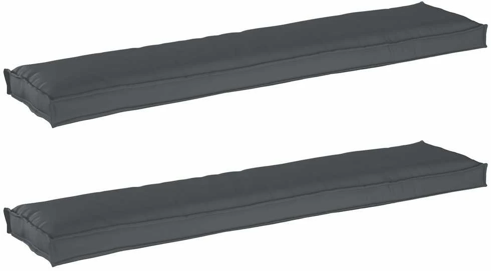 Pallet pagalvių rinkinys 2 pcs Antracitas 180 x 40 x 8 cm