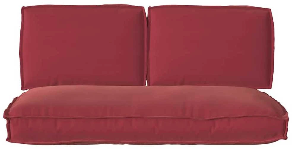 Pagalvių komplektas 3 pcs Vyno raudona Oksfordo audinys