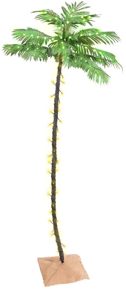 Palmė su 136 šiltomis baltomis LED lemputėmis, 220cm