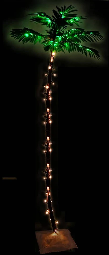 Palmė su 252 šiltomis baltomis LED lemputėmis, 400cm