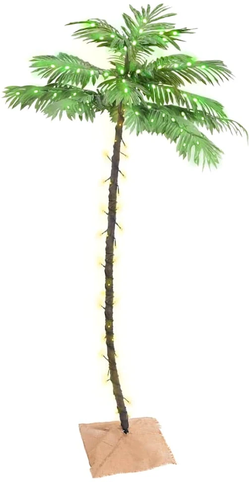 Palmė su 96 šiltomis baltomis LED lemputėmis, 180cm