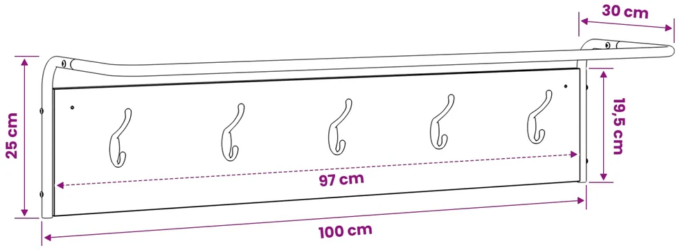 Paltas Sendintos medienos 100 x 30 x 25 cm Apdirbta mediena