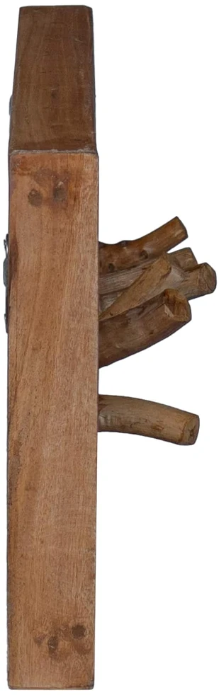 Paltų Kabliukas Natūrali 50 x 10 x 25 cm Kietas mahonio mediena