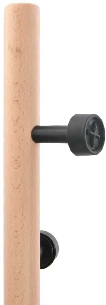 Paltų kabykla, juoda, 177cm, milteliniu būdu dengta geležis
