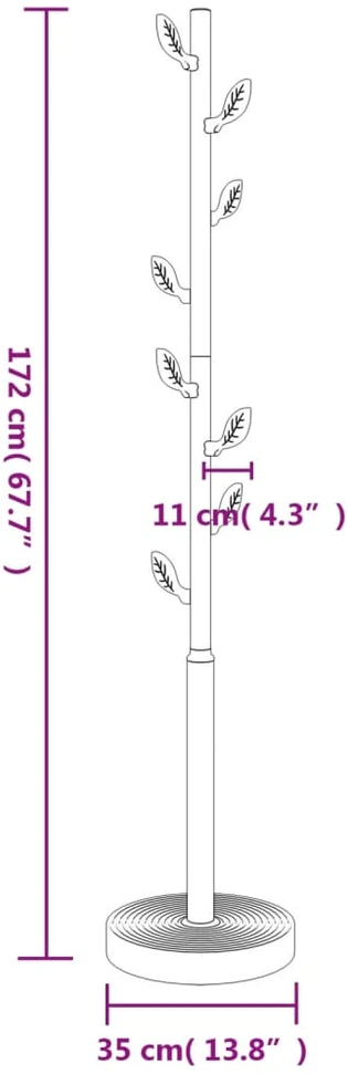 Paltų kabykla, mėlyna, 172cm, milteliniu būdu dengta geležis