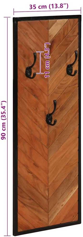 paltų kabyklos 2 vnt 35x1x90 cm akacijos masyvo
