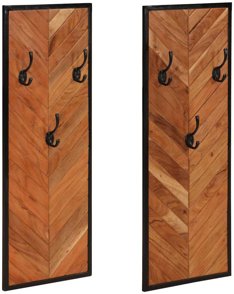 paltų kabyklos 2 vnt 35x1x90 cm akacijos masyvo