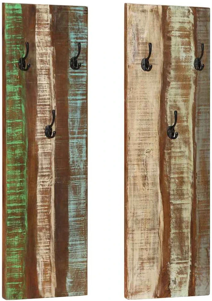 Paltų kabyklos, 2vnt., 36x3x110cm, perdirbtos medienos masyvas