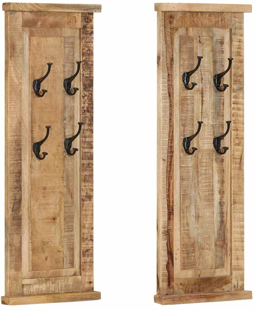 Paltų kabyklos, 2vnt., 38x100cm, mango medienos masyvas
