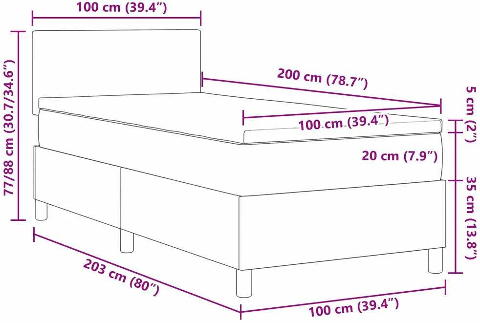 Kiemas lova Kremas ir balta 100 x 200 cm Kordūrinis audinys