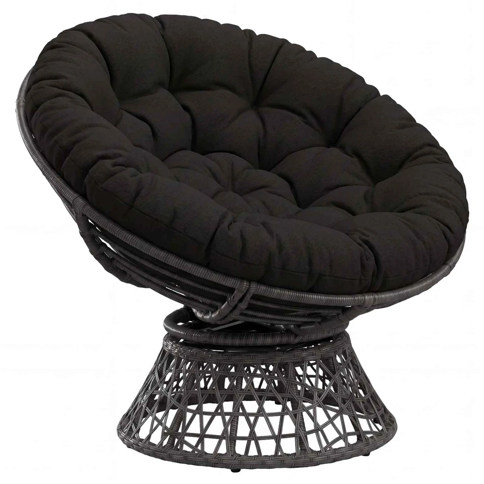 Papasan tipo pagalvė VIANEN 100% poliesteris Juoda