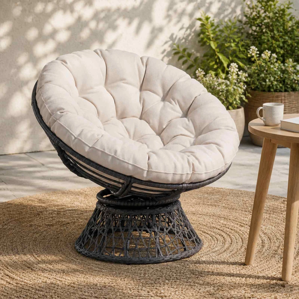 Papasan tipo pagalvė VIANEN 100% poliesteris Balta