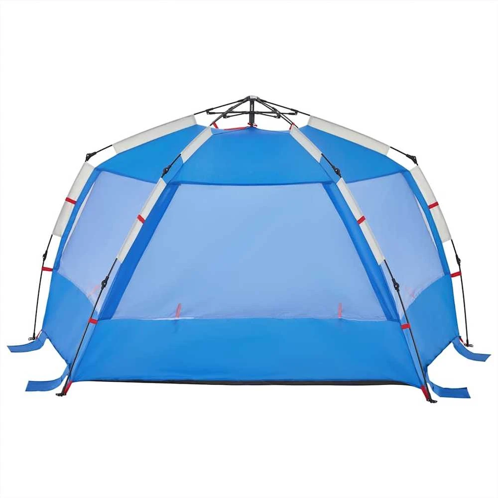 Paplūdimio palapinė, mėlyna, trivietė, greito atleidimo