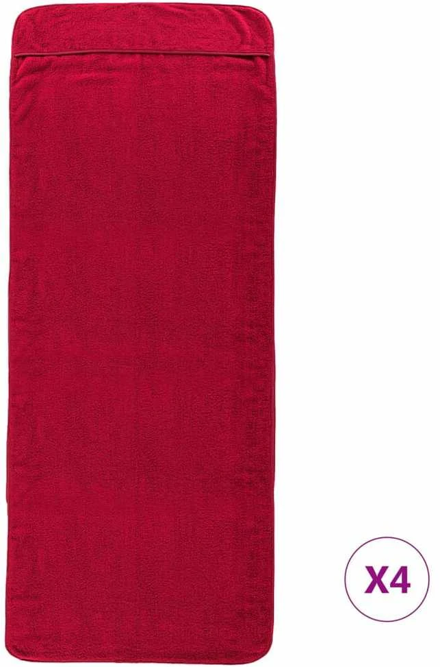 Rankšluostis Paplūdimio rankšluosčiai, 4vnt., raudoni, 60x135cm, audinys