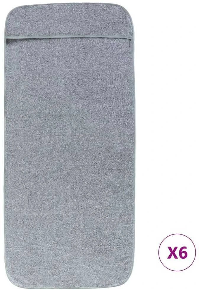 Rankšluostis Paplūdimio rankšluosčiai, 6vnt., pilki, 60x135cm, audinys