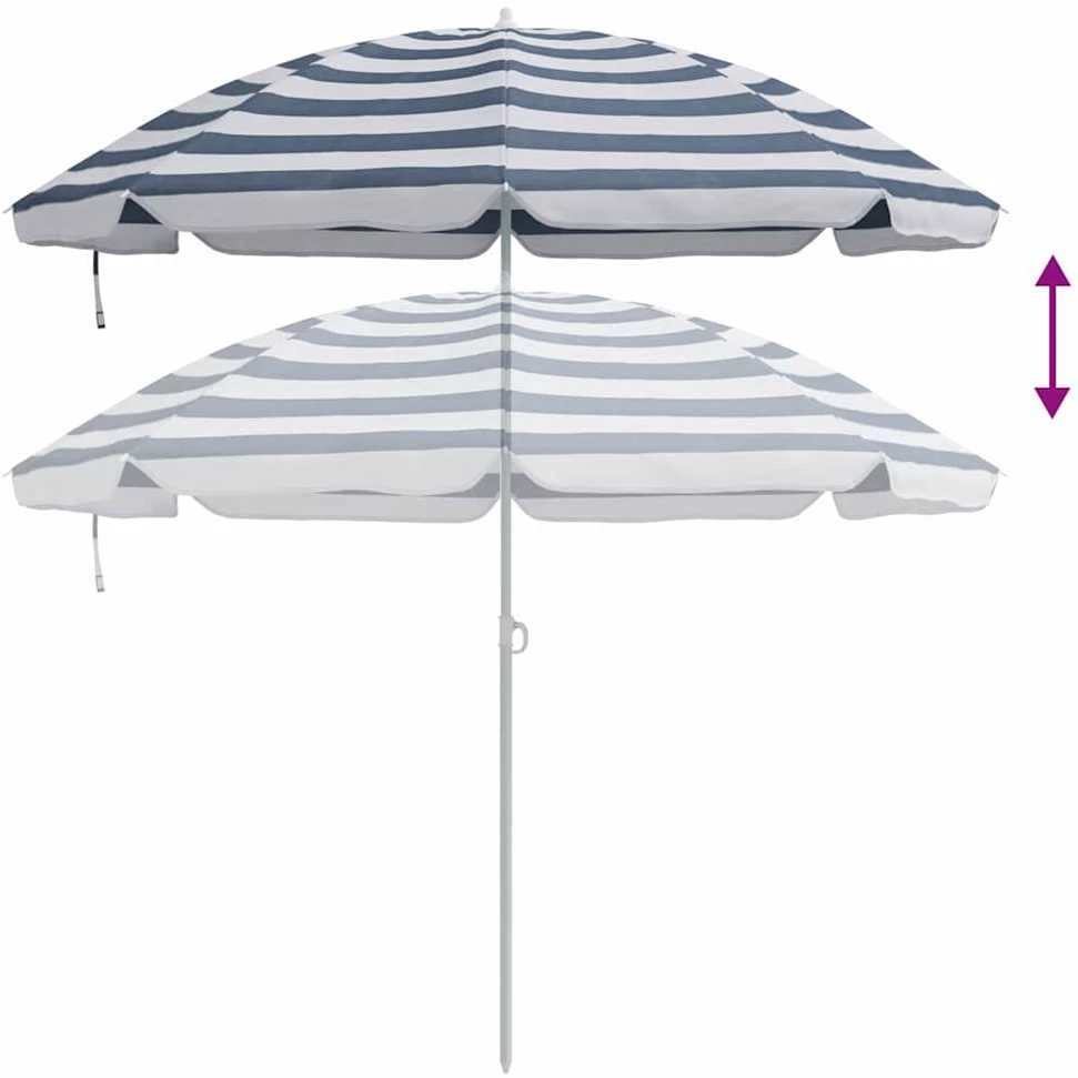 Sodo skėtis 240 cm 170T poliesteris Mėlyna ir balta