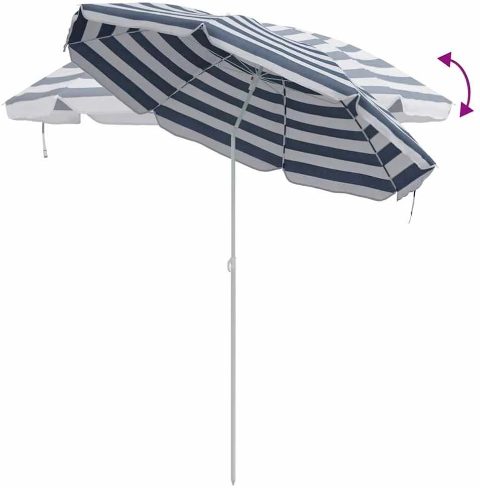 Sodo skėtis 240 cm 170T poliesteris Mėlyna ir balta