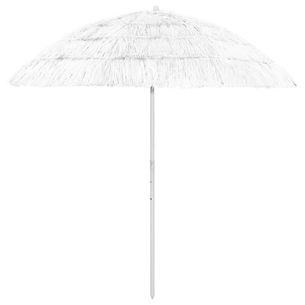 Paplūdimio skėtis, baltos spalvos, 240cm, havajietiško dizaino