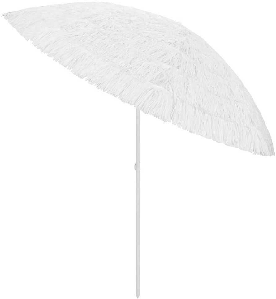 Paplūdimio skėtis, baltos spalvos, 300cm, havajietiško dizaino