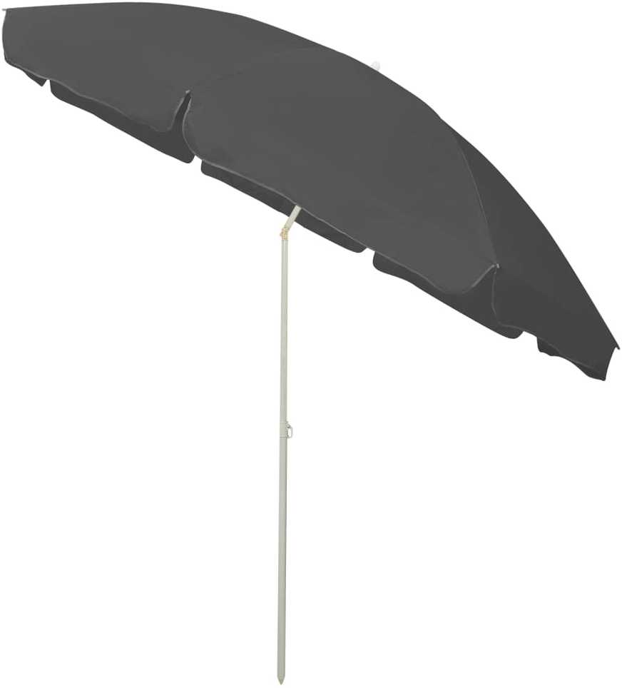 Paplūdimio skėtis nuo saulės, antracito spalvos, 300cm