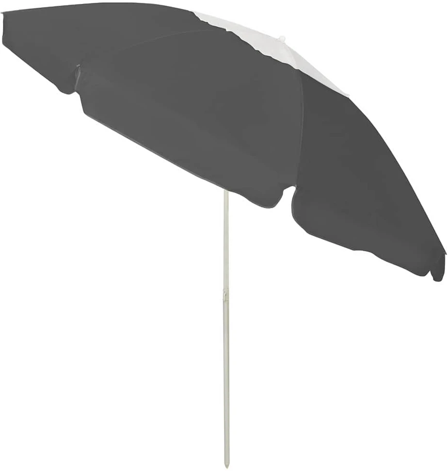Paplūdimio skėtis nuo saulės, antracito spalvos, 240cm