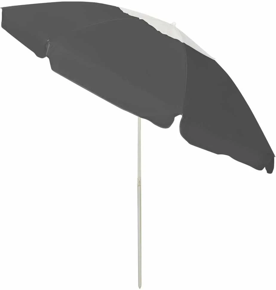 Paplūdimio skėtis nuo saulės, antracito spalvos, 240cm
