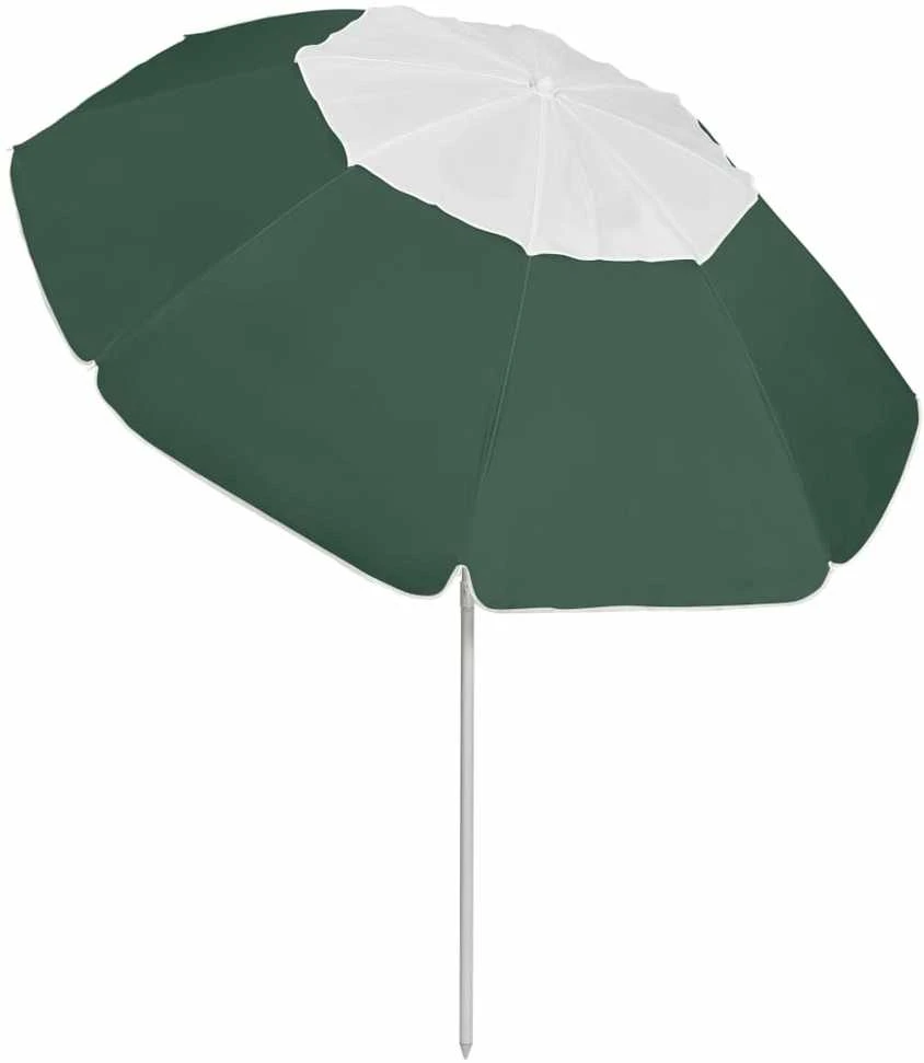 Paplūdimio skėtis nuo saulės, žalios spalvos, 300cm