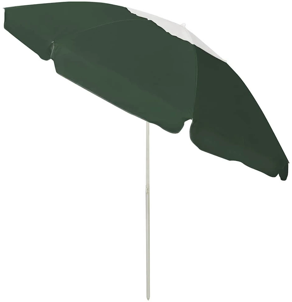 Paplūdimio skėtis nuo saulės, žalios spalvos, 240cm