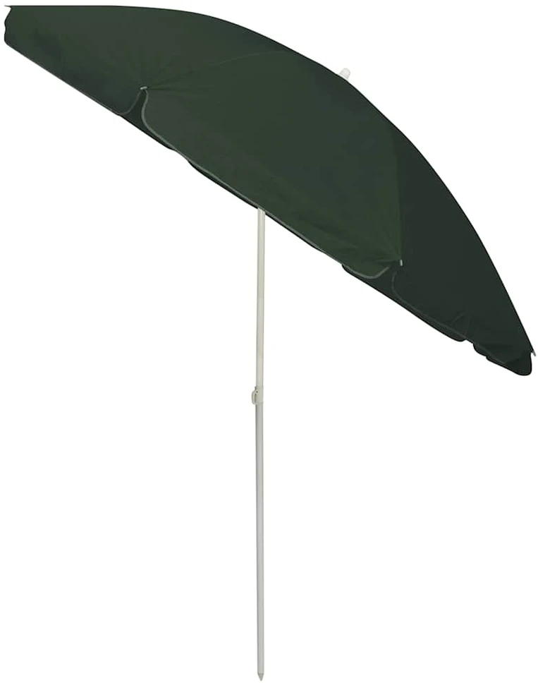 Paplūdimio skėtis nuo saulės, žalios spalvos, 240cm