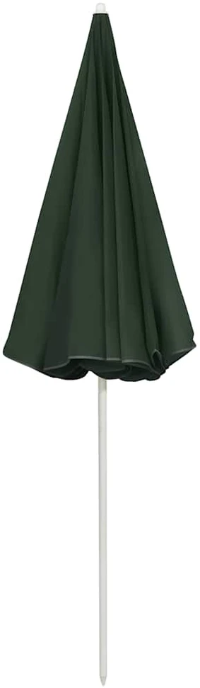 Paplūdimio skėtis nuo saulės, žalios spalvos, 240cm