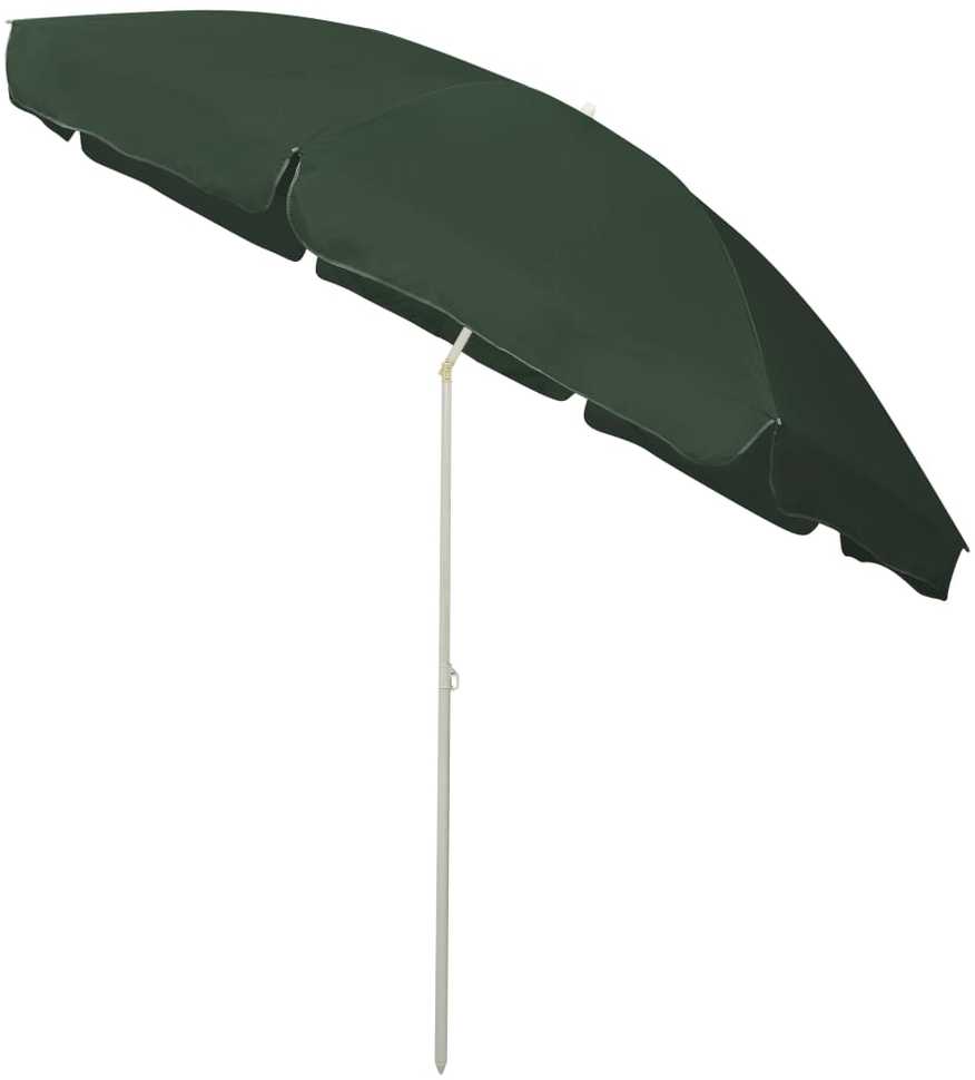 Paplūdimio skėtis nuo saulės, žalios spalvos, 300cm