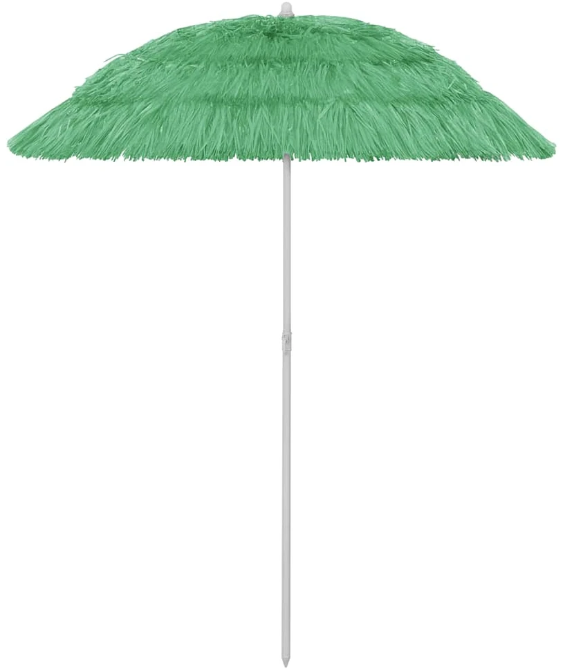 Paplūdimio skėtis, žalios spalvos, 180cm, havajietiško dizaino