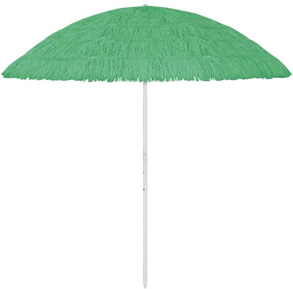 Paplūdimio skėtis, žalios spalvos, 300cm, havajietiško dizaino