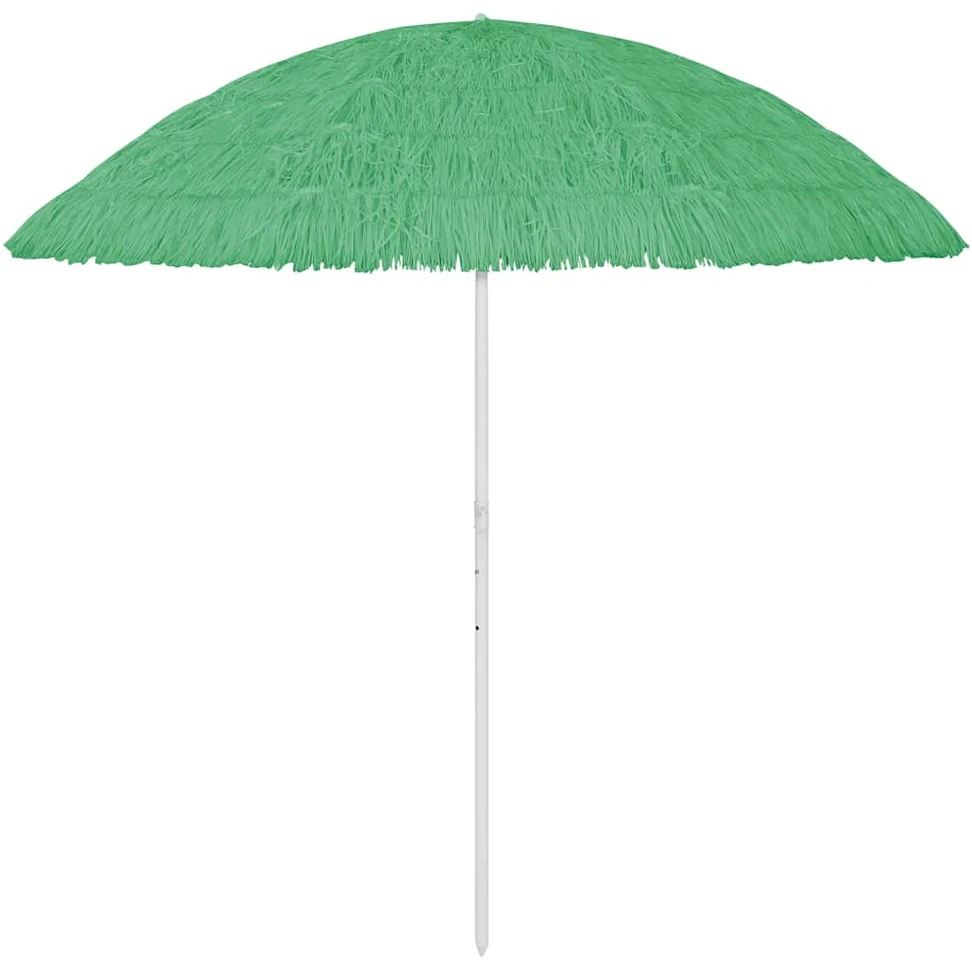 Paplūdimio skėtis, žalios spalvos, 300cm, havajietiško dizaino