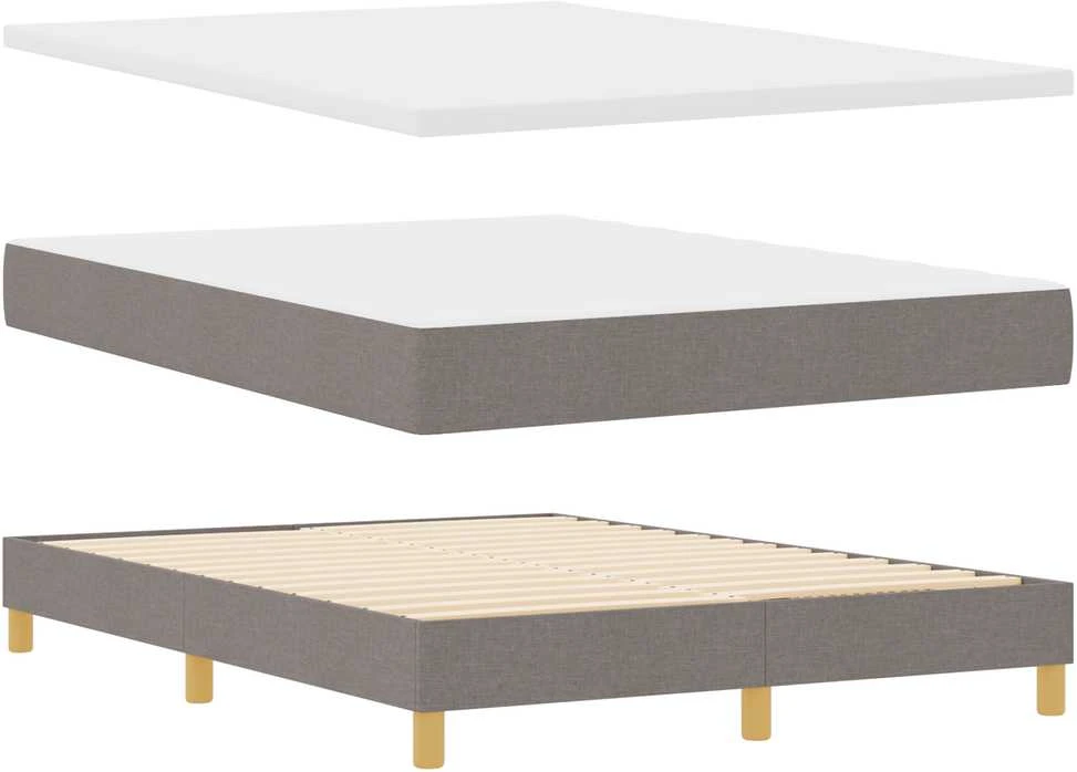 Kiemas lova su pagalve Tortora 140 x 190 cm audinys