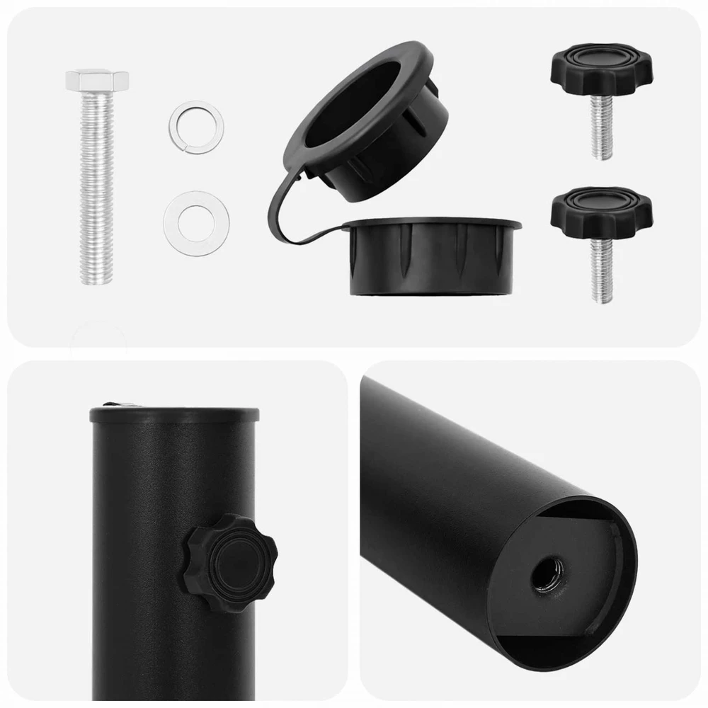 Parasolės stovo vamzdis 0.6kg Juoda Geležis for 40-50 mm Pole