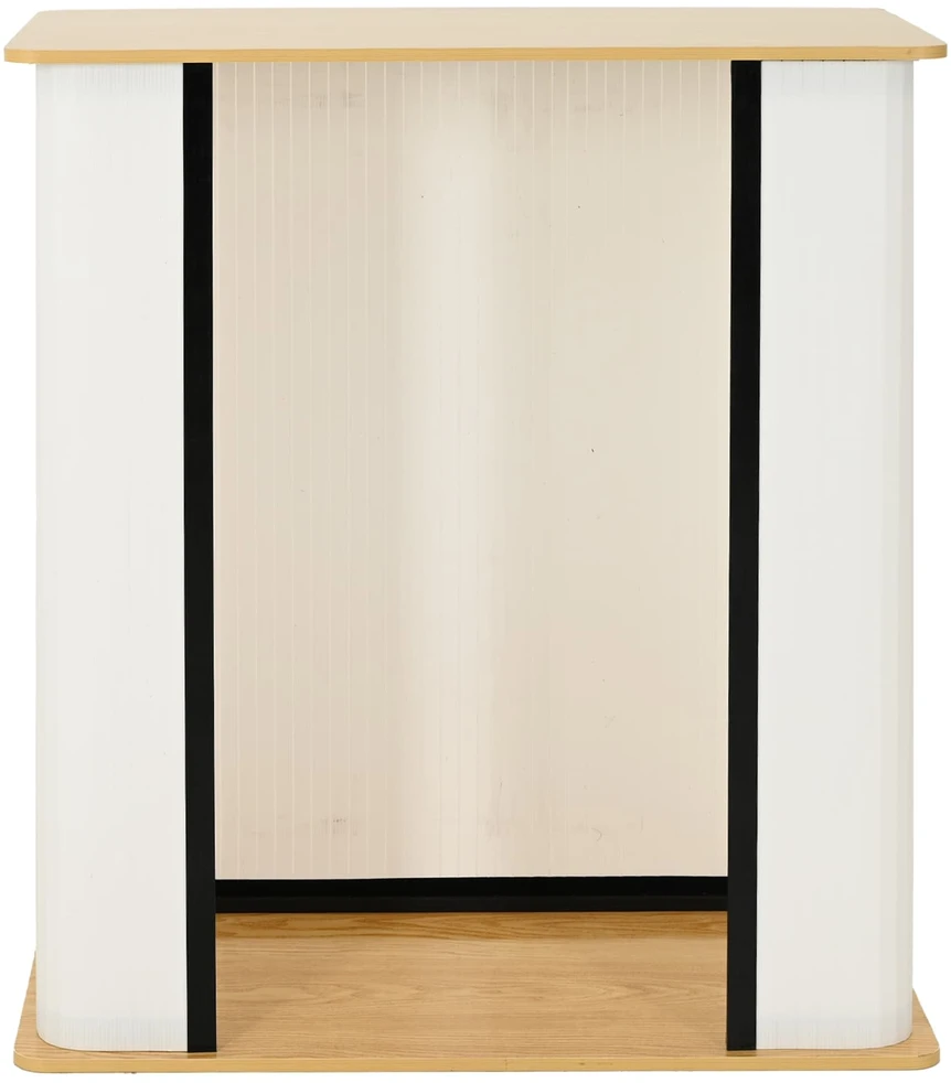 Parodų prekystalis Šviesiai ruda ir balta 80 x 40 x 93 cm