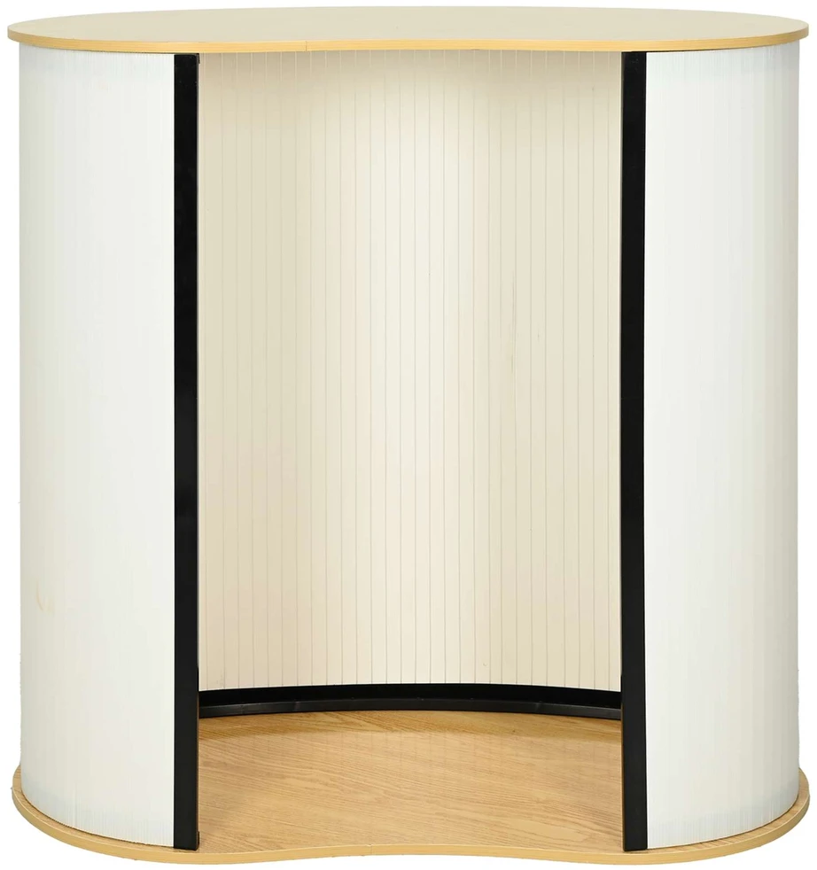 Parodų prekystalis Šviesiai ruda ir balta 90 x 48 x 93 cm