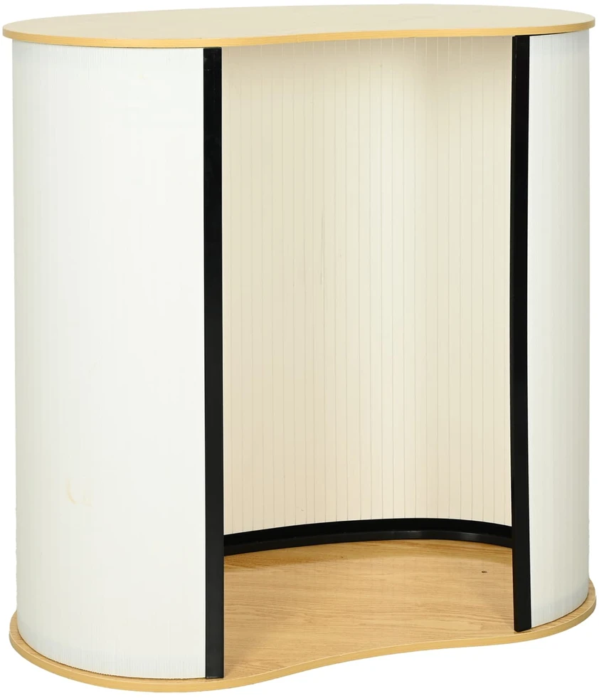 Parodų prekystalis Šviesiai ruda ir balta 90 x 48 x 93 cm