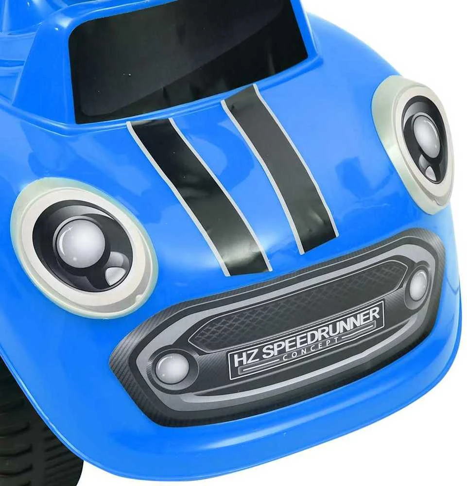 Paspiriamas vaikiškas automobilis, mėlynos spalvos