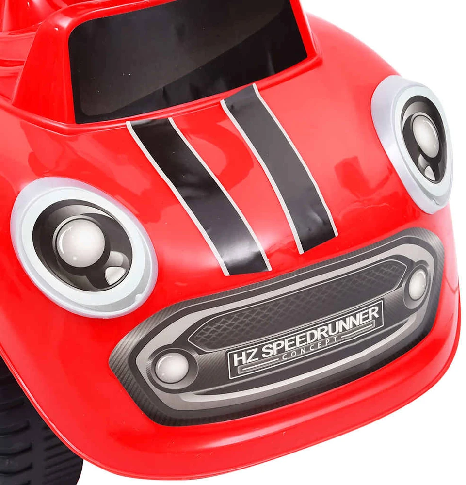 Paspiriamas vaikiškas automobilis, raudonos spalvos