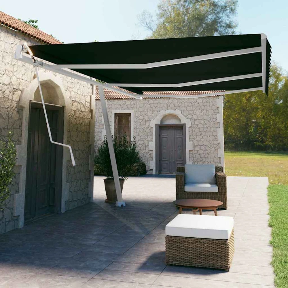 Pastatoma automatinė markizė, antracito spalvos, 600x350cm
