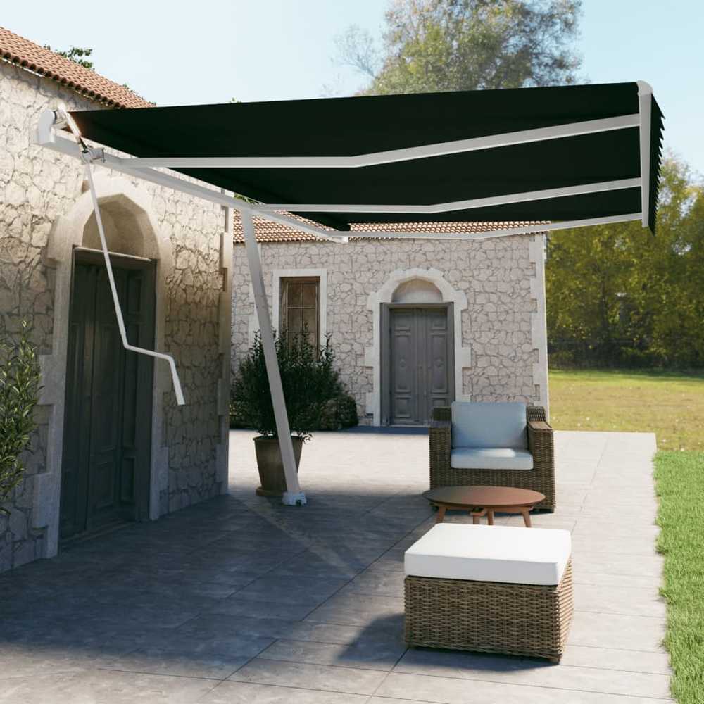 Pastatoma automatinė markizė, antracito spalvos, 600x350cm